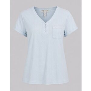 Vintage Erika Taylor Intimates Blue Pajama Sleep Top‎ Womens Small 90s